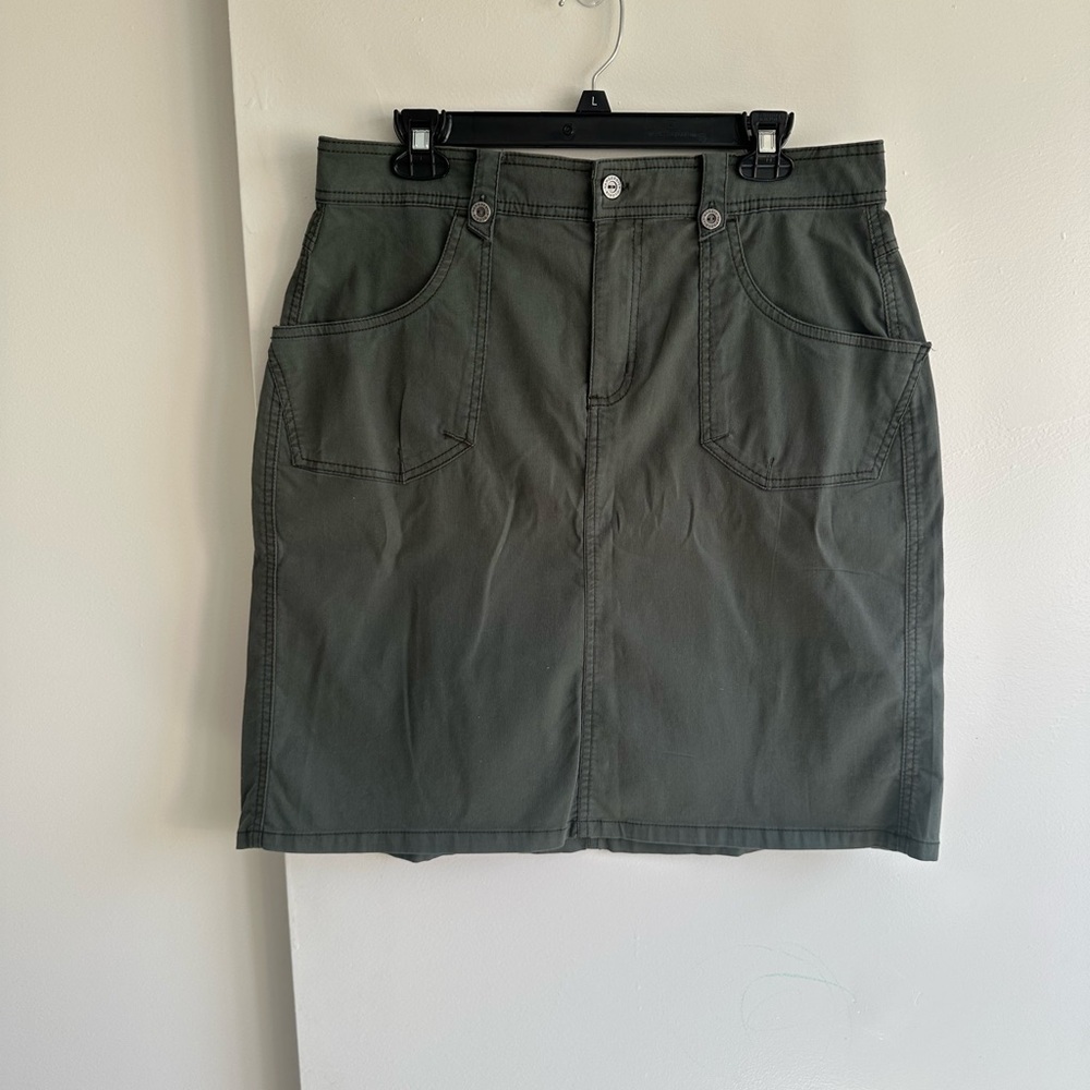 Gloria Vanderbilt Olive Green Utility Pencil Skirt